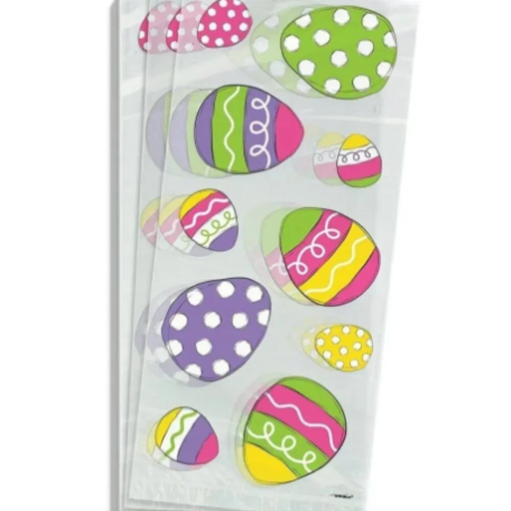 20ct Easter Egg Cello Bags - Bright Patterned Treat Bags for Party Favors